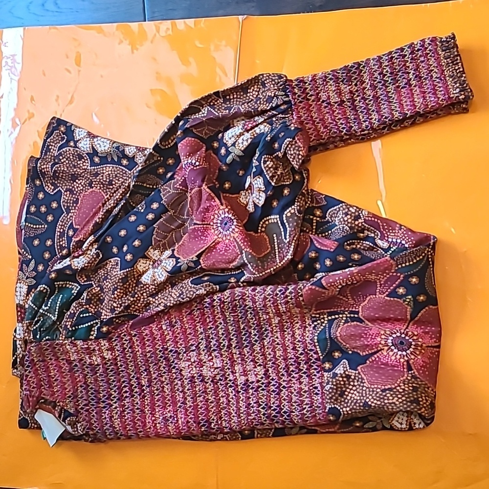 Nwot! Farm Rio flowered leopard long sleeve dress. - Picture 13 of 14